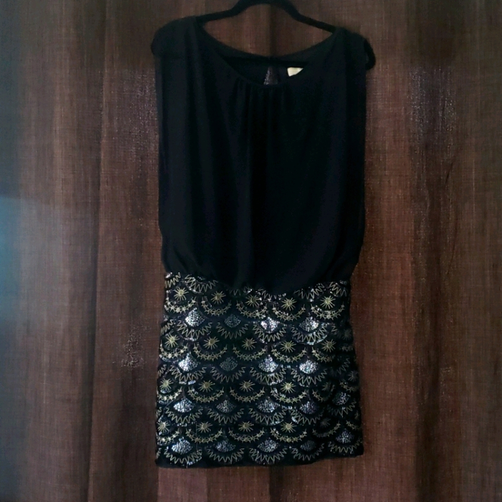 Aidan Mattox mini dress with embellished skirt